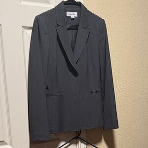 Calvin Klein Women's Blazer Dark Gray